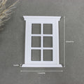 12-Piece Dollhouse Miniature Window Set - 16 Grid Square Model Home Decor