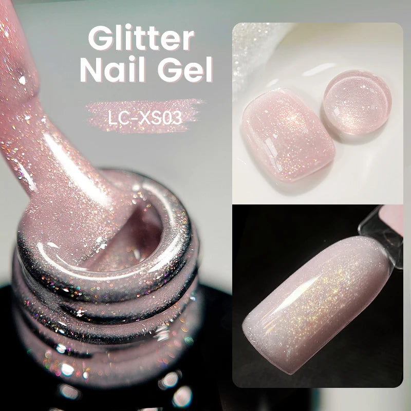 Colorful Glitter Nail Gel Polish - 7ml Semi-Permanent UV LED Manicure
