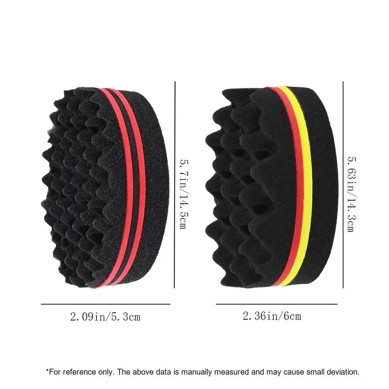 Double-Sided Magic Twisted Hairbrush Sponge for Styling & Curling - Reusable Oval Tool