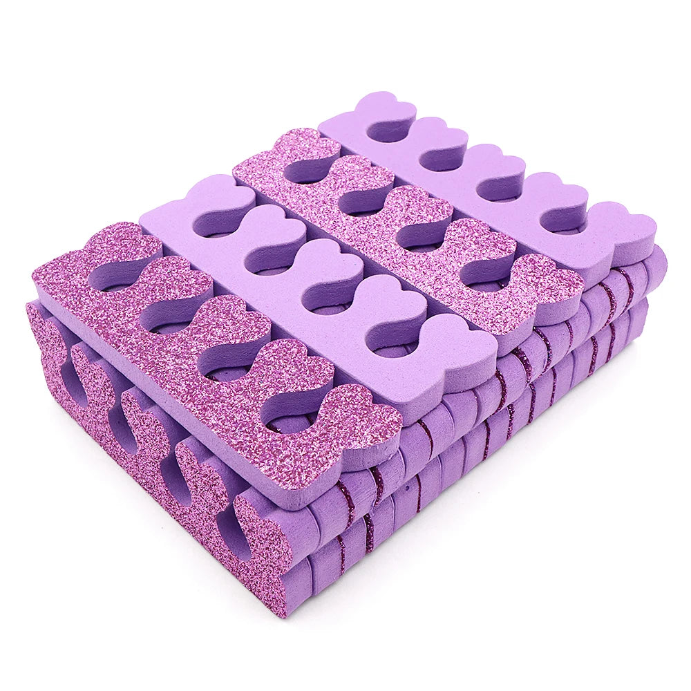 100 Pcs Nail Art Toe Separators Foot Divider Sponge Soft Gel Pedicure Tools
