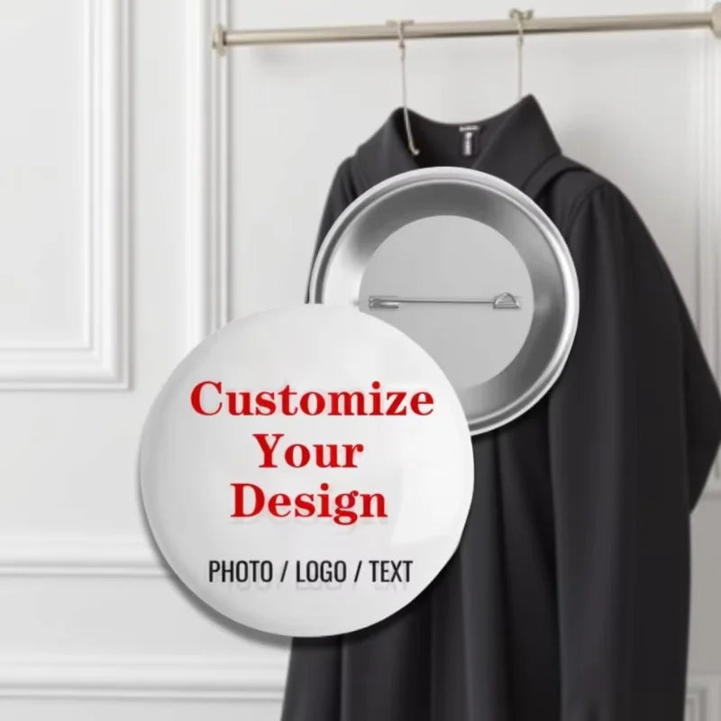 Custom Personalized Metal Lapel Pins with Text and Image Printing for Brooches and Awards