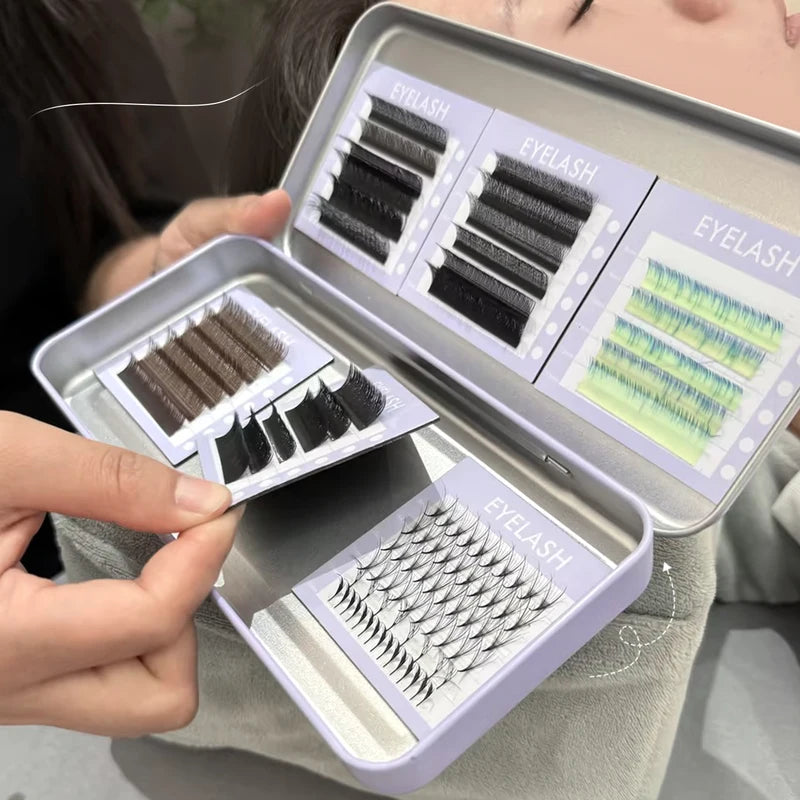 Magnetic Eyelash Extension Storage Box with Display Palette - Lash Organizer Case