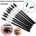 5PCS Eyebrow and Eyelash Makeup Brush Set - Portable Cosmetic Tools