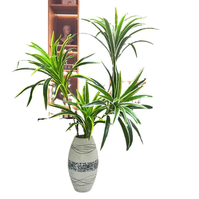 Artificial Dragon Blood Tree Branch with Green Leaves - Fake Floral Decor for Home & Restaurant