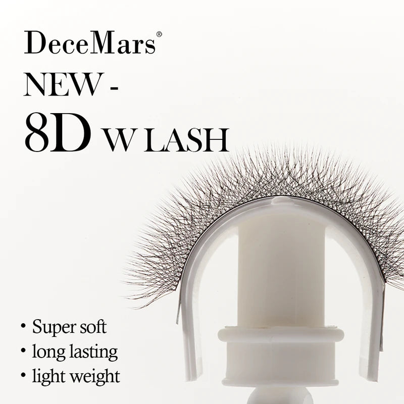 8D W Shaped Eyelash Extensions - Handcrafted Fanning Effect, Multiple Lengths