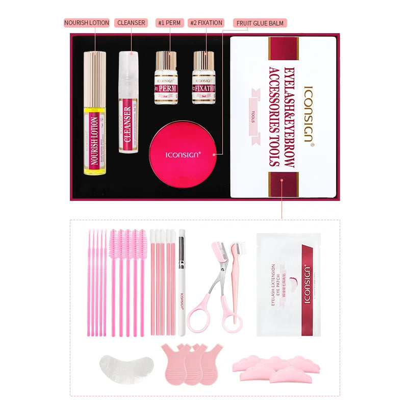 Professional 2-in-1 Lash and Brow Lift Kit, Long-Lasting Eyelash Enhancer