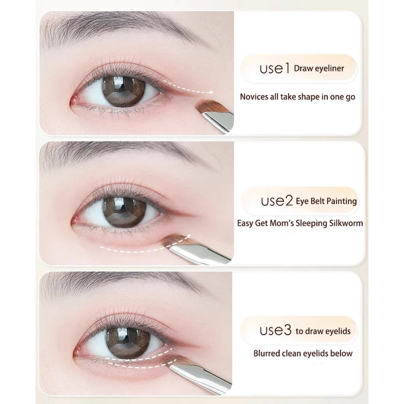 Eyeliner and Eyeshadow Brush Set for Precise Makeup Detailing - Multiple Handle Colors