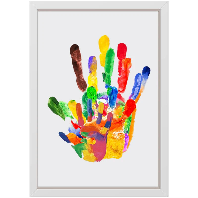 Family Handprint DIY Kit with Wooden Frame - Keepsake Craft Set for Baby & Kids