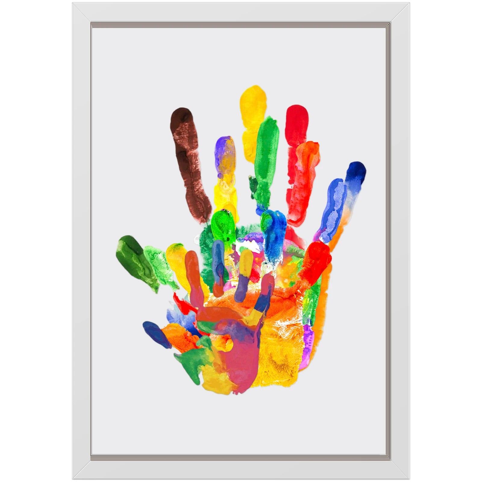 Family Handprint DIY Kit with Wooden Frame - Keepsake Craft Set for Baby & Kids