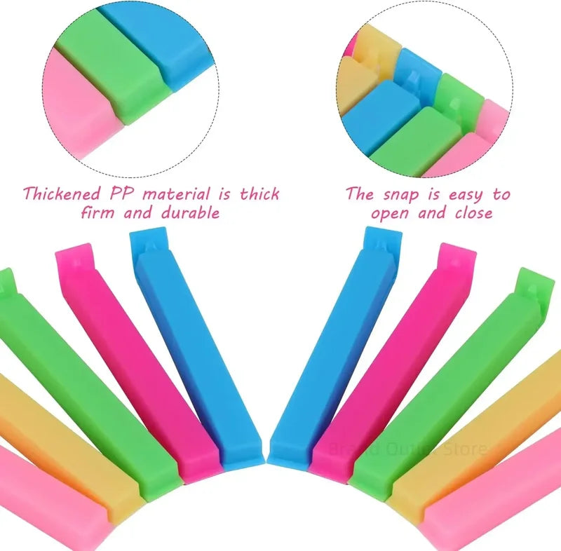 Kitchen Food Seal Bag Clips Set - Reusable Airtight Sealing Clamps for Snacks & Food Storage