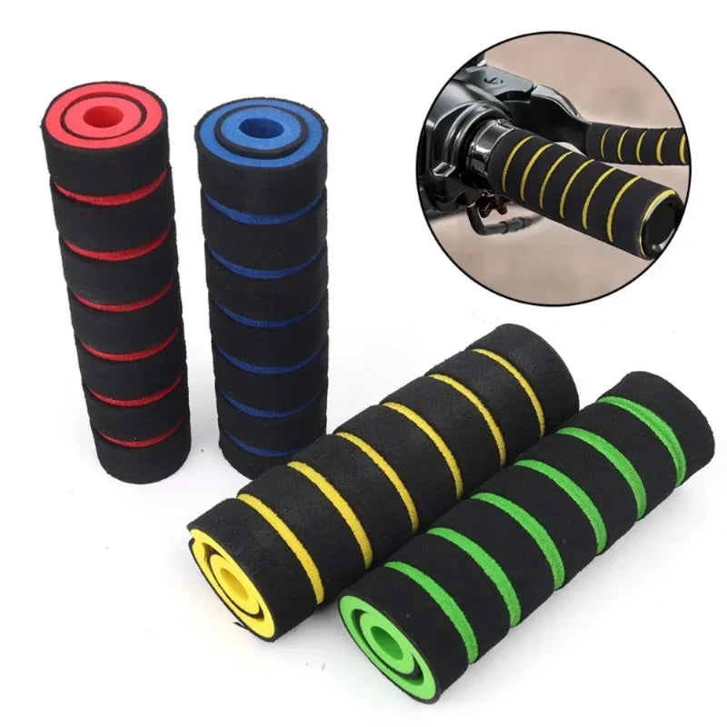 Motorcycle Handlebar Grips Anti-Slip Soft Sponge Brake Cover for Bikes & E-Bikes