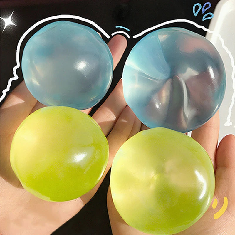 Transparent Mochi Squishy Decor - Slow Rising Fidget Prop with Coconut Oil Texture, Soft Comfort for Kids & Adults