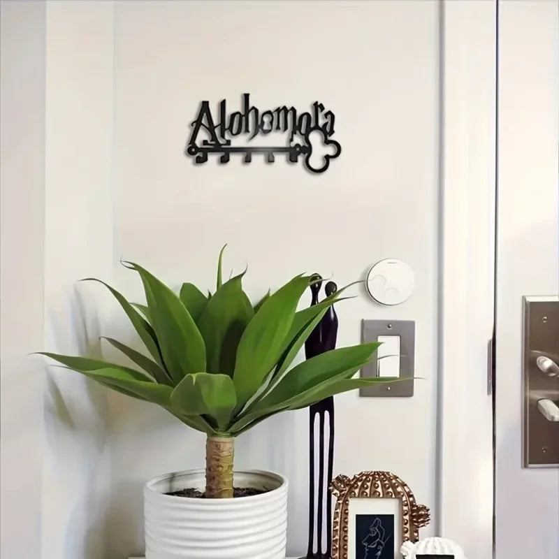 Wall Key Holder Rack with Metal Hooks - Stylish Adhesive Organizer for All Essentials