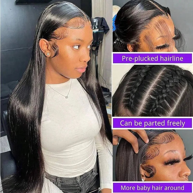 Human Hair Wigs 13x4 13x6 5x5 Lace Front & Frontal Glueless Straight Wigs