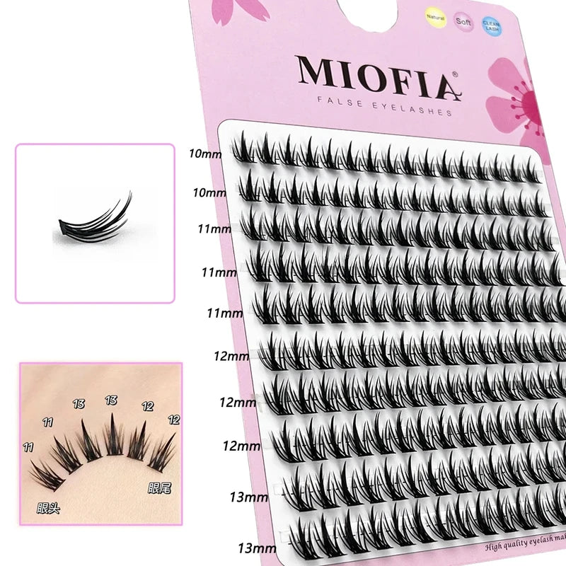 Natural 3D Mink Eyelashes Cluster Kit - Multiple Lengths for Lash Extensions