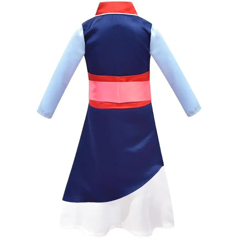Girls Mulan Costume Dress with Accessories for Halloween & Christmas
