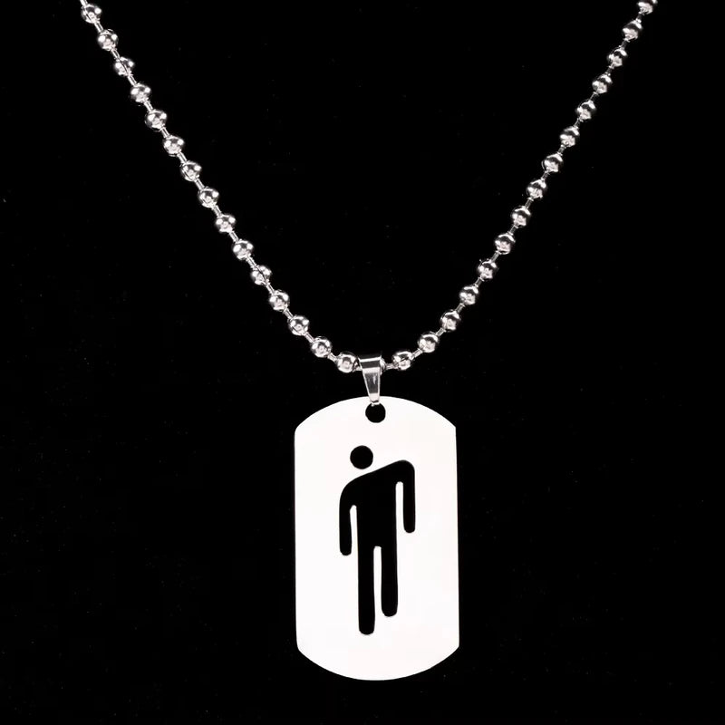 Unisex Stainless Steel Pendant Necklaces - Hip Hop Style Jewelry for Men Women - Multiple Colors