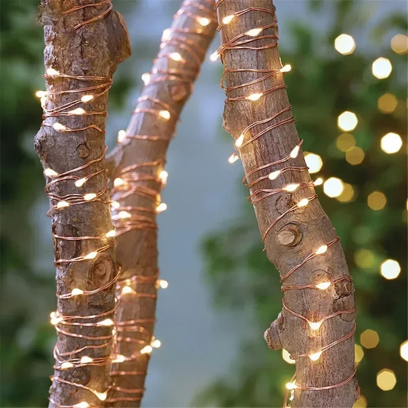 Outdoor Solar String Lights 4m-32m RGB Fairy Light Garden Decoration