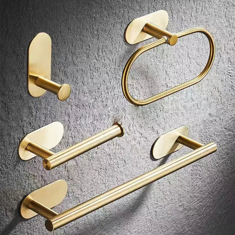 Self-Adhesive Stainless Steel Towel Holder for Bathroom & Kitchen - No Drilling
