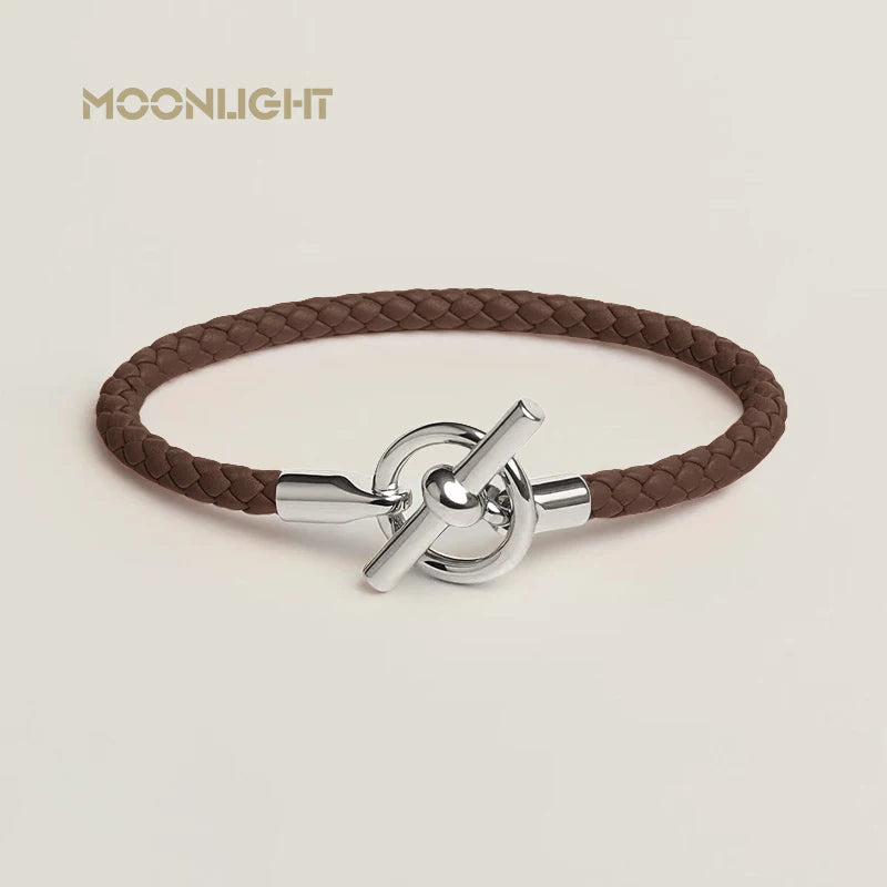 Leather Bracelet for Women Men Couples Jewelry Lock Accessory