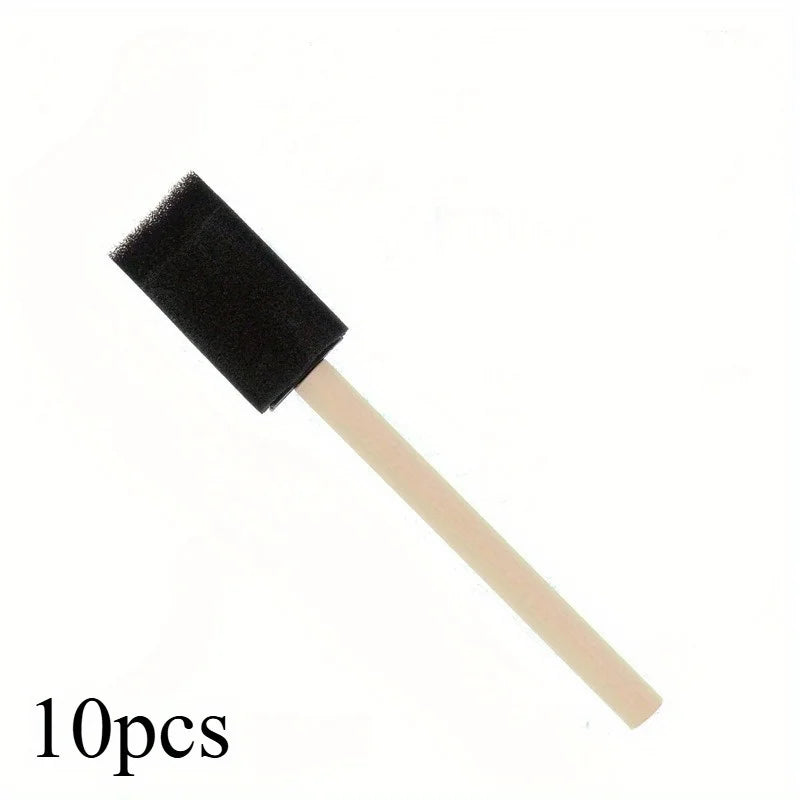 Wooden Handle Foam Paint Brush - Sponge Brush for DIY Painting & Dyeing