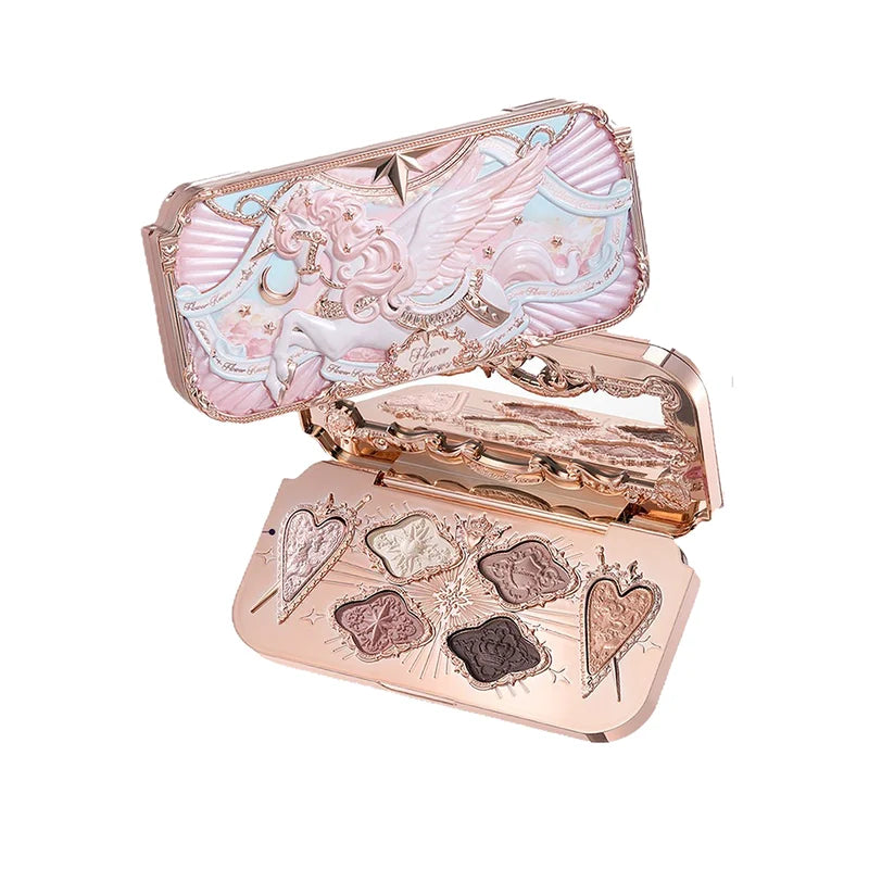 Vegan Makeup Eye Shadow Palette with 6 Colors - Waterproof, Shimmer & Matte Finishes