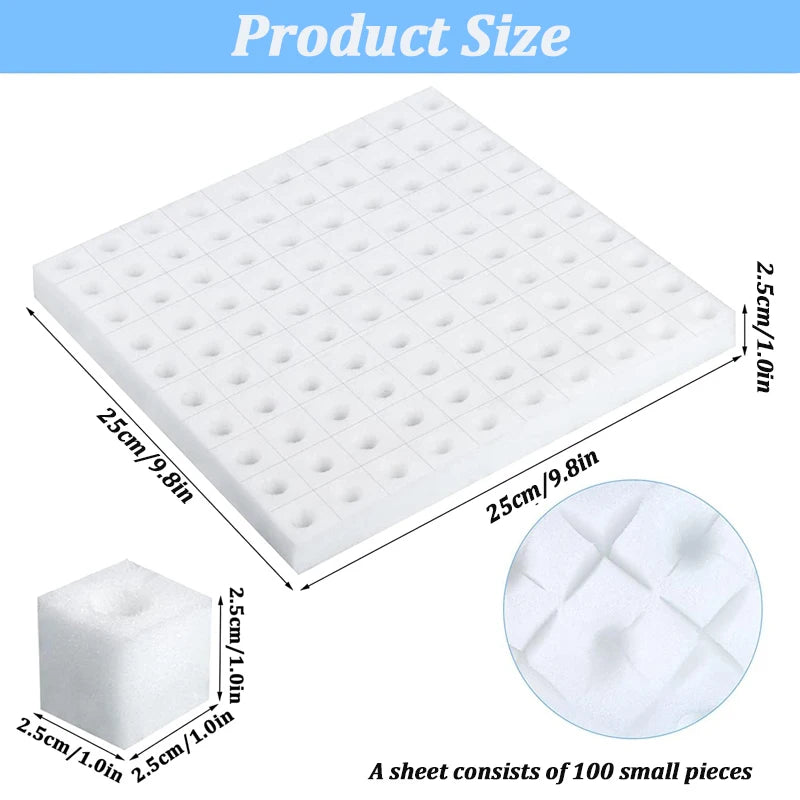 500PCS Hydroponic Sponge Cubes for Seedling Propagation Garden Planting