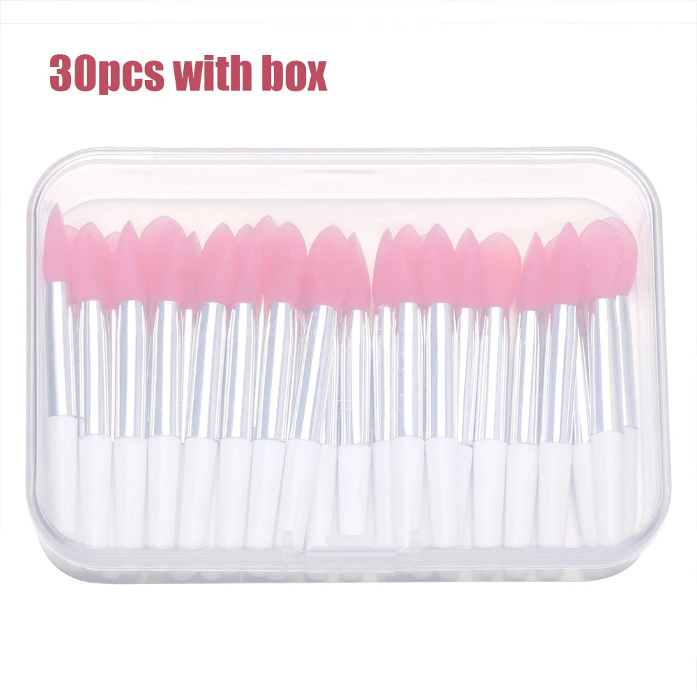 Silicone Lipstick Lip Brush Set with Dust-Proof Cover - Exfoliating & Plumping Makeup Tools