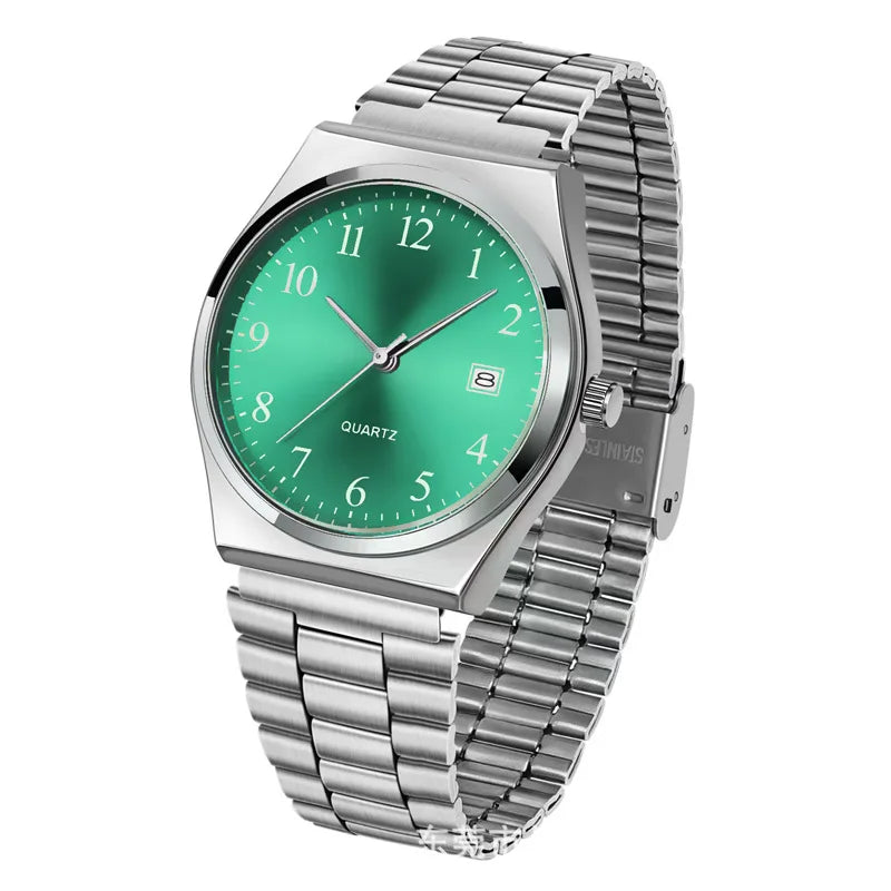 Casual Digital Ladies Watch with Stainless Steel Band - Multiple Colors