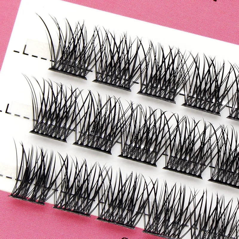 DIY 3D Eyelash Extensions Kit - Natural Soft Mink Cluster Lashes with Variants