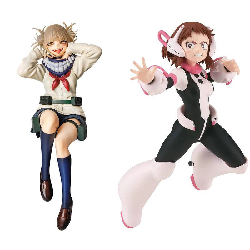 Anime Action Figures Set - Toga Himiko & Uraraka Ochako Collectibles - 13cm & 16cm PVC Characters - Perfect for Gifts & Decor