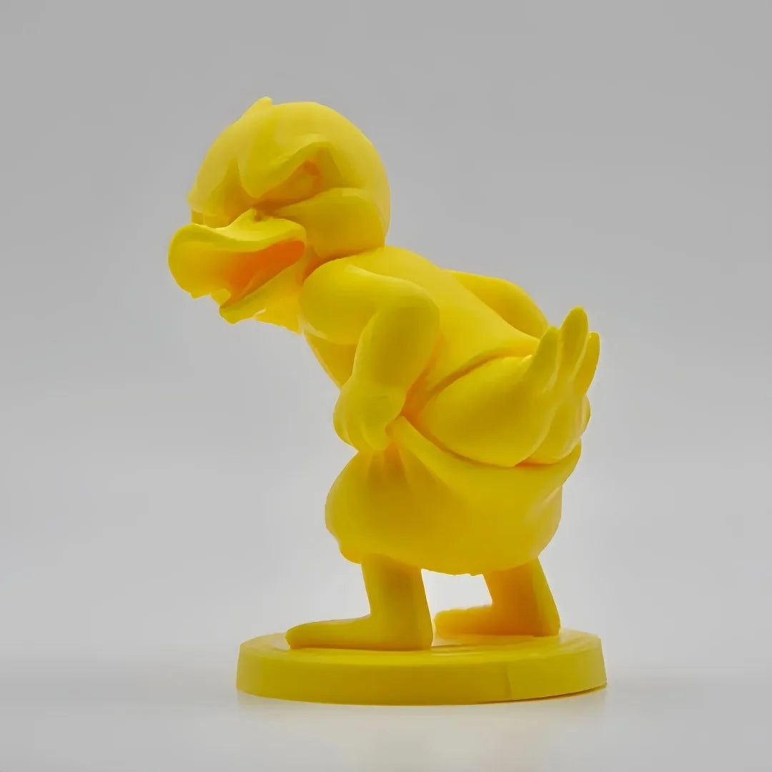 Cute 3D Printed Pants Wearing Irritable Duck Fantasy Bookend Ornament - Indoor Outdoor Decor