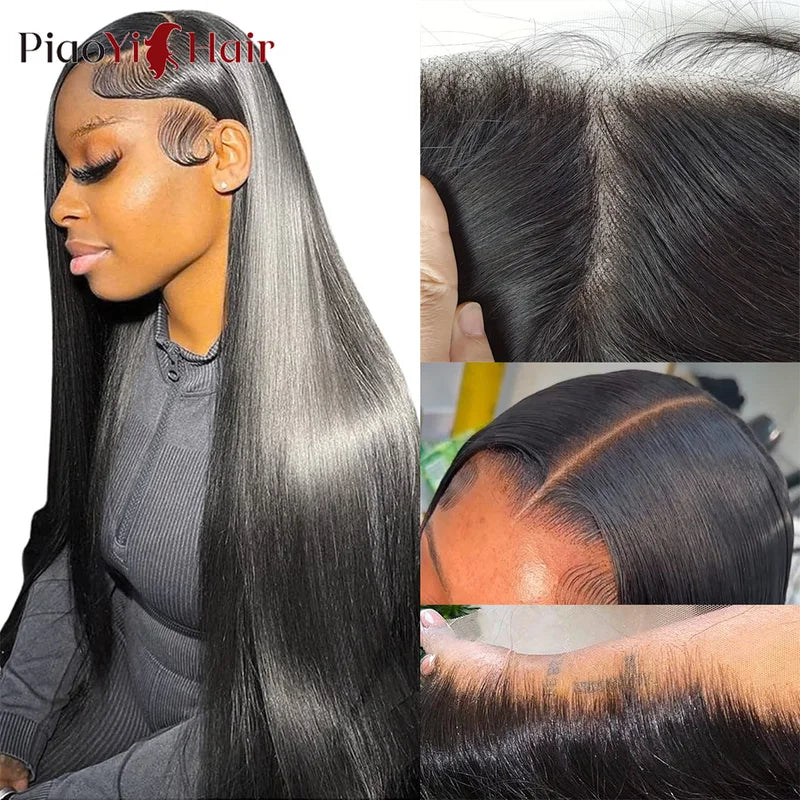 Human Hair Lace Frontal & Closure Set 13x6 HD Transparent Swiss Lace Preplucked