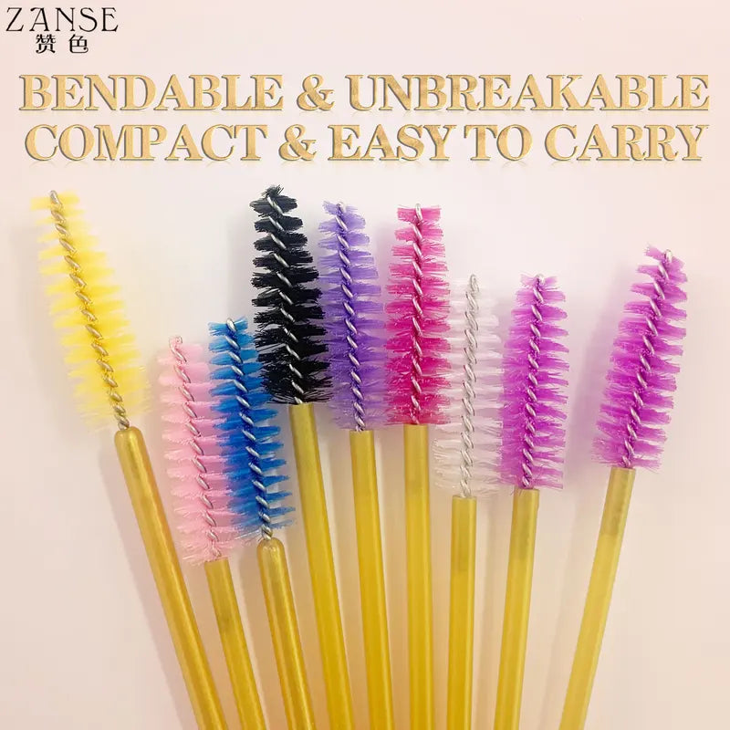 Eyelash Brush Makeup Brush Wands for Lash Extensions and Mascara - Pack of 5 or 50