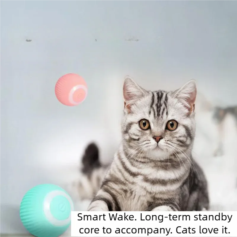 Interactive Cat Toy with Automatic Rolling Ball for Indoor Play and Training