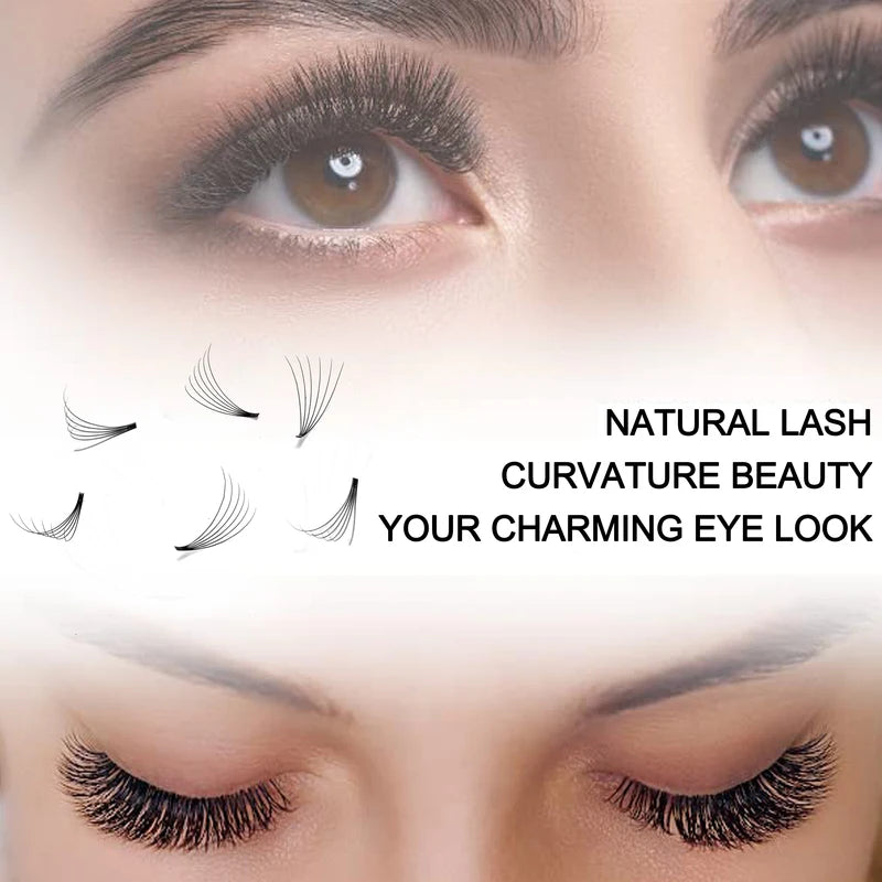False Eyelash Extensions 3D/4D/5D/6D/8D/10D Premade Volume Fans Faux Mink Short Stem