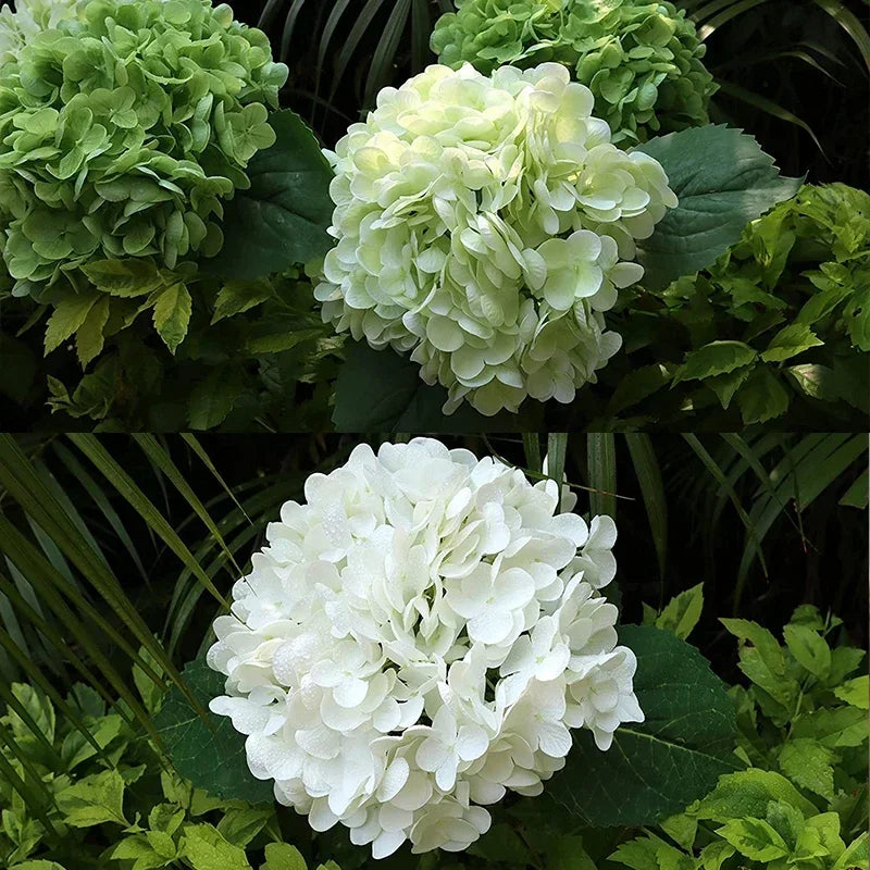 Artificial Hydrangea Flowers 4 Pcs Real Touch Latex Wedding Bouquet Home Decor
