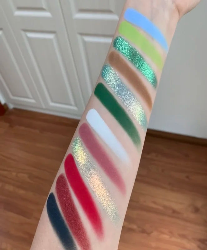 6-Color Eyeshadow Palette with Matte, Shimmer & Glitter Finishes - Colorful Makeup Set