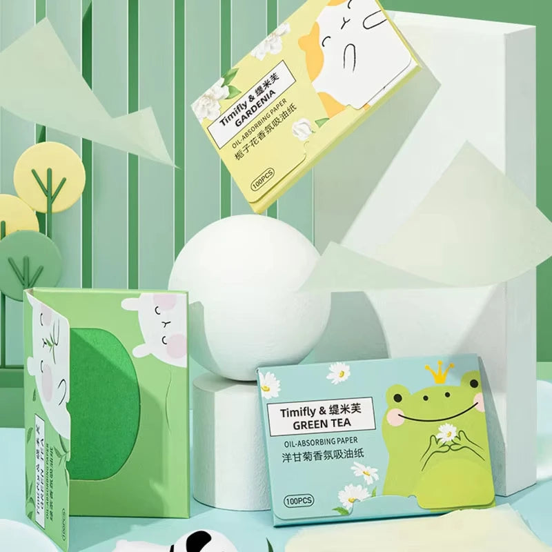 Facial Oil Absorbing Paper Sheets 100pcs Face Oil Control Blotting Sheets Skin Care
