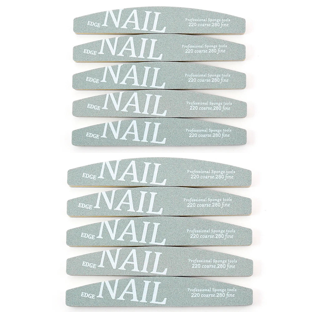 Sponge Block Nail Art File - 220/280 Grit Manicure Buffer & Nail Tool Set