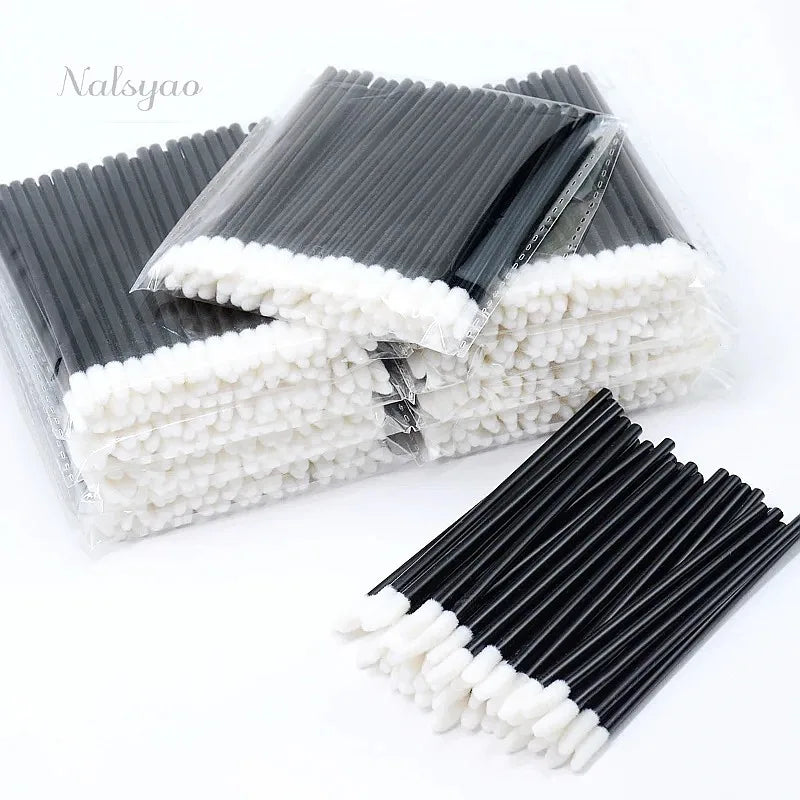 500pcs Disposable Lip Brush Set - Portable Makeup Applicators for Lipstick & Gloss