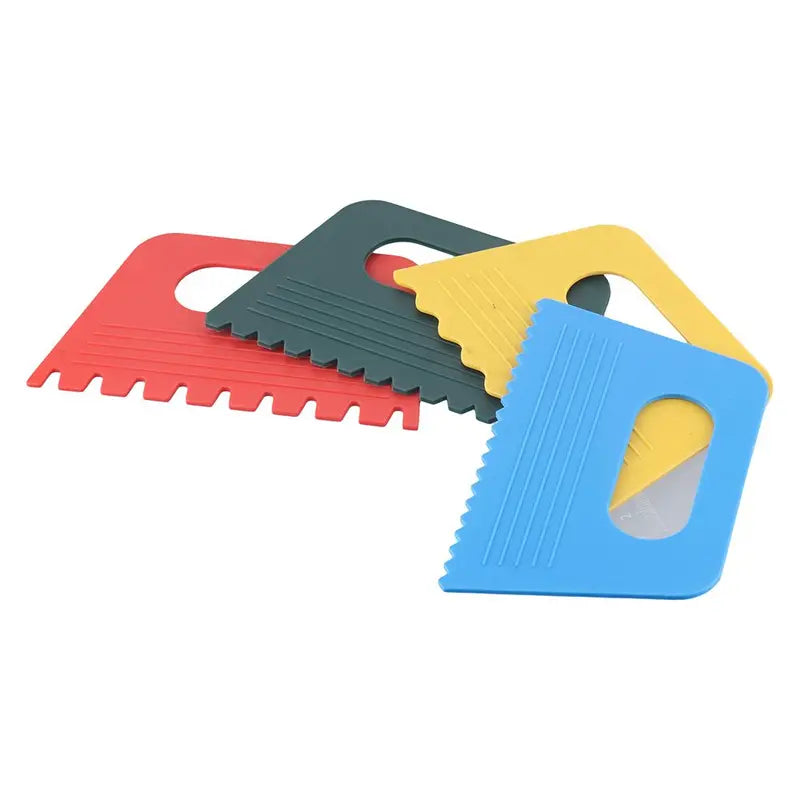 4 Pack Plastic Paint Scrapers - Multi-Purpose Sculpture and Pottery Tools