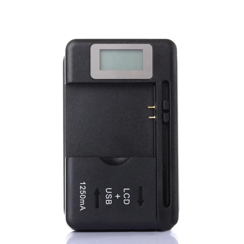 Universal 2-in-1 LCD Battery Charger for Mobile Phones 32-55mm Screen USB US/UK/EU Plug