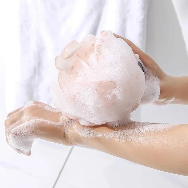 Large Mesh Bath Loofah Sponge for Body Cleaning - Soft, Durable & Rich Lather