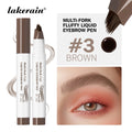 Multi-Fork Fluffy Liquid Eyebrow Pen Waterproof Long Lasting Natural Brow Makeup