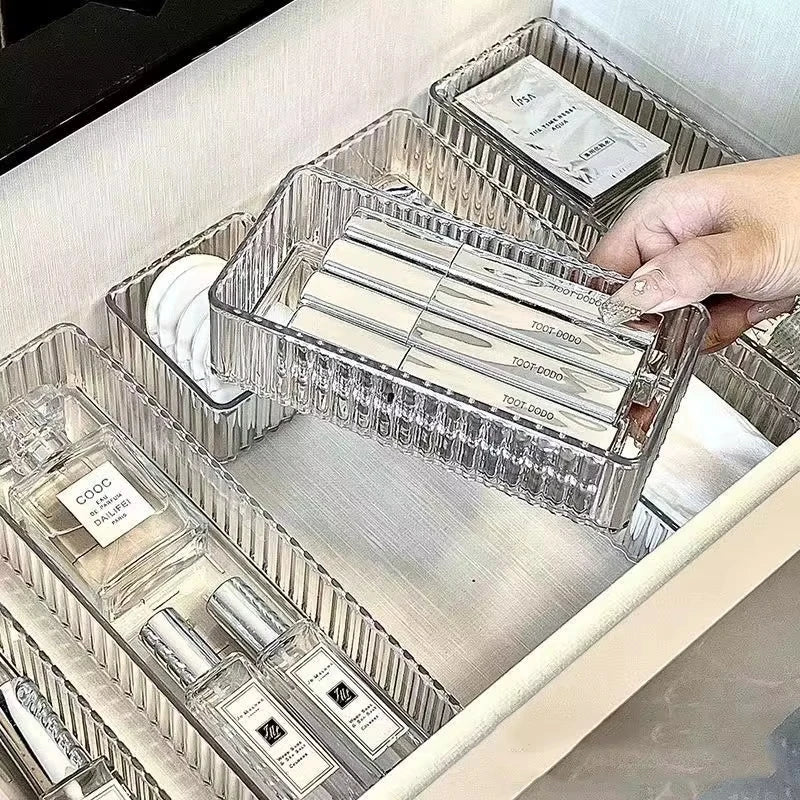 Modular Drawer Organizer Set for Makeup, Skincare, Kitchen & Bathroom Storage