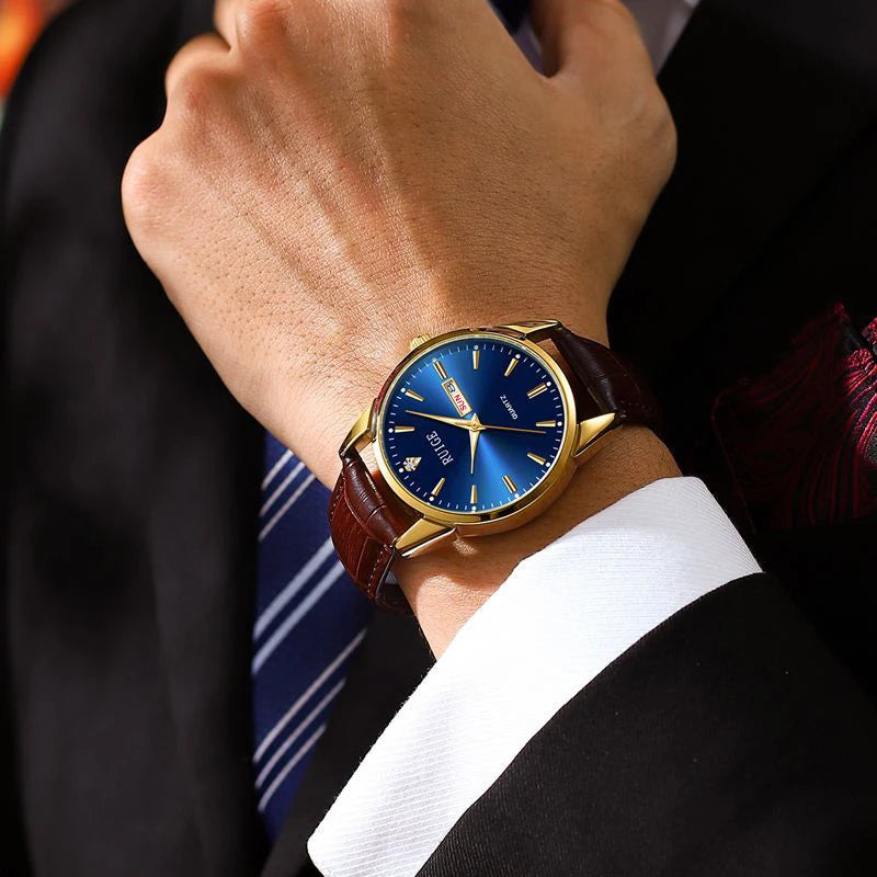 Minimalist Men's Calendar Watch Casual Belt Style Night Light Waterproof Classic