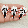 Halloween Ghost Acrylic Charm Pack for Jewelry Making & Keychains - 10 Pcs