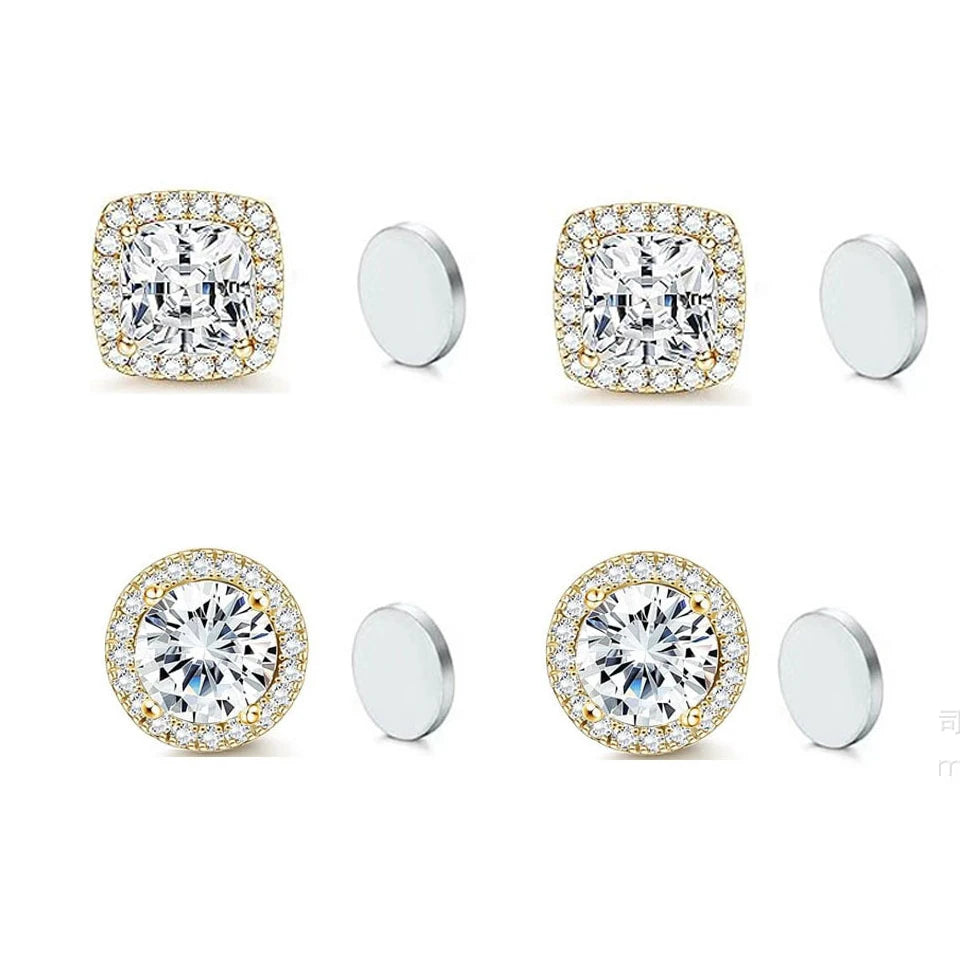 Magnetic Clip-On Earrings for Women Men No Piercing Fashion Jewelry - Multiple Colors