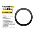 Magnetic Metal Ring for Magsafe & Wireless Charging – 2PCS Phone Plate Sticker